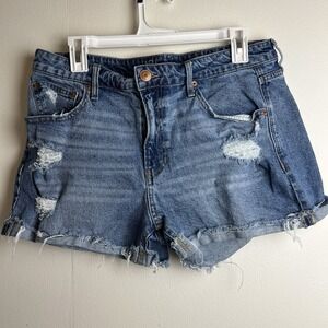 NoBo Boho Jean Shorts Beach Summer Perfect Ripped Juniors Size 13
